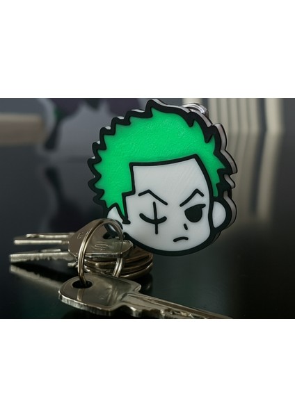 Zoro'dan Esinlenen Anahtarlık (Özelleştirilebilir Tasarım)