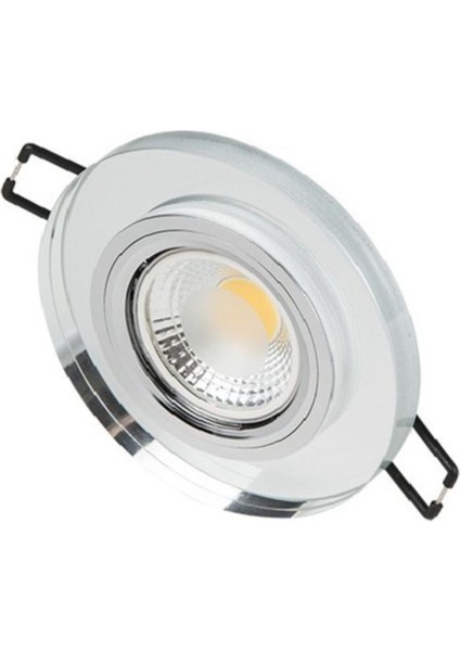 Dekoratif Ortanca Cam Spot Kasası - Yuvarlak - Sıva Altı - CT-6555 GU10 0 Watt