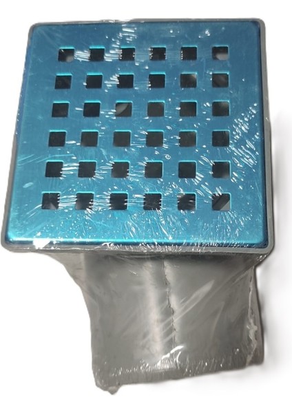 10X10 Ø70 Yandan Çıkışlı Paslanmaz Izgaralı Yer Süzgeci (Sifonu) Koku Önleyicili Gider Süzgeci