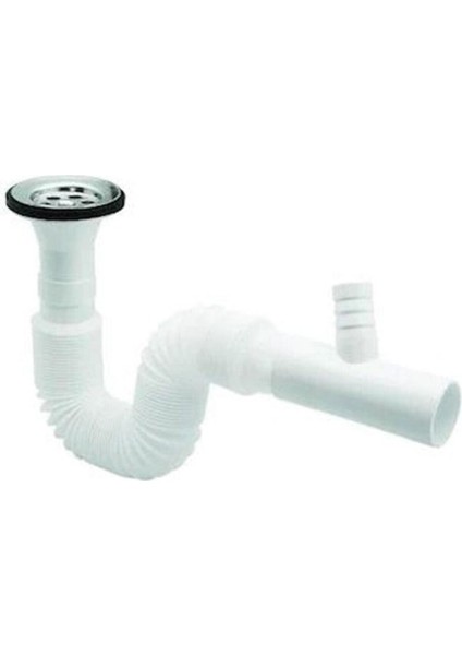 Çatallıkörüklü Lavabo Sifonu Hortumu Gider Borusu Çamaşır Bulaşık Makine Çıkışlı Lavabo Sifonu fiyatları