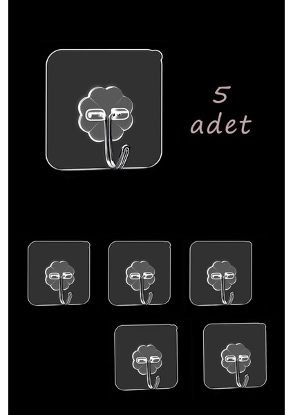 13 Adet Mix Delmeden Güçlü Yapışkanlı Suya Dayanıklı Banyo Askılık Seti, 5x Tekli,8x Somun Askılık Ş modelleri