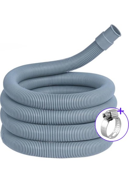 Çamaşır ve Bulaşık Makinası Için Körüklü Pis Su Tahliye Hortumu 3 Metre Gider Borusu Çamaşır ve Bula