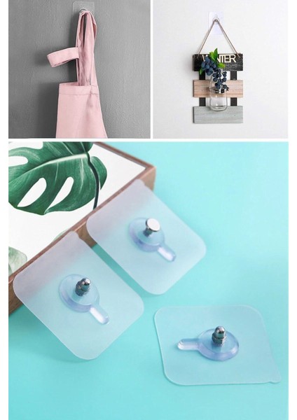 ® 10 Adet Süper Güçlü Çerçeve Askısı Vidalı Tırnak Kanca Yapışkanlı Mutfak Banyo Raf Tutucu fırsatları