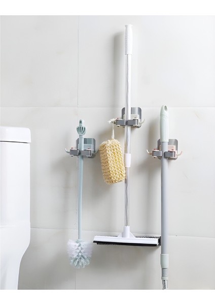 3 Adet Sihirli Mop Tutucu Sihirli Fırça Sapı Tutucu Sihirli Tutacak Pratik Duvar Askı Aparatı Beyaz fiyatları