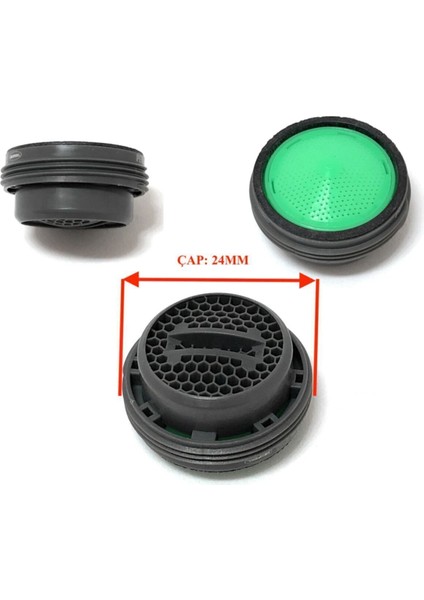 Gizli Perlatör Aparatı Batarya Musluk Ağız Filtresi 2 Yıl Gri