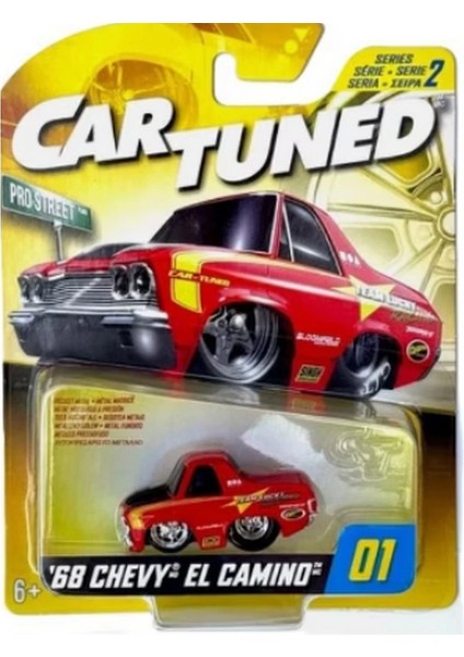 Cartuned S2 1968 Chevy El Camino - Kırmızı Pro Street Araba