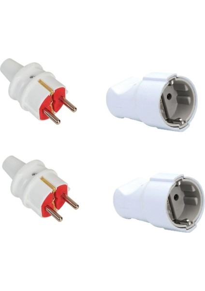 El-Bi Topraklı Erkek Fiş 2 Adet Topraklı Dişi Fiş 2 Adet