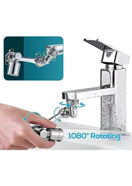 Pratik Krom 1080 Derece Dönebilen 2 Fonksiyonlu Evrensel Perlatör Musluk Ucu Filtre Musluk Başlığı 2 fiyatları