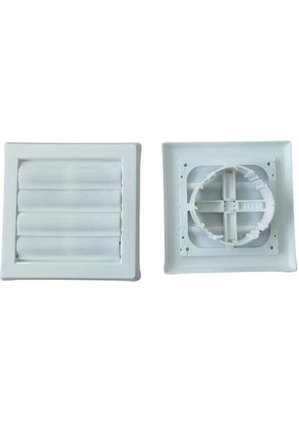 Kare Hareketli Aspiratör Baca Kapağı Duvar Menfezi Ayarlı 17*17 Dış