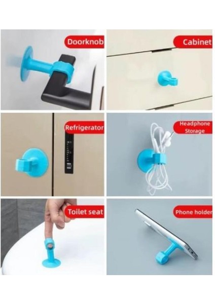 8 Adet Renkli Vantuzlu Duvar Koruma Geçmeli Kapı Kolu Stoper 8 Adet Tr modelleri