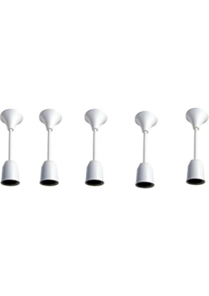 Muhafazalı Porselen Asma Duy Takımı 5 Adet