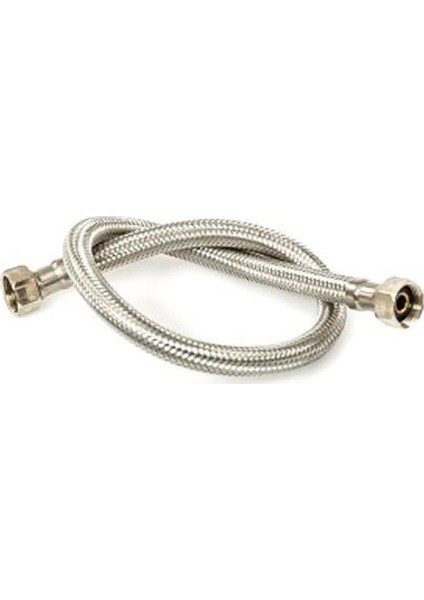 A 3/8 - 3/8 70 cm Paslanmaz Çelik Bağlantı Lavabo Sifonu