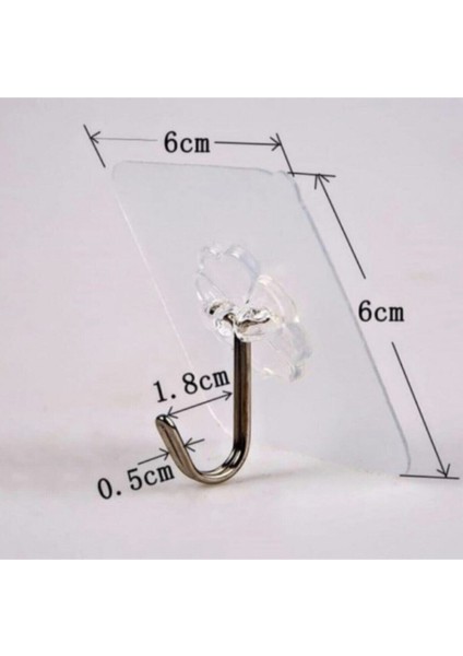 5 Li Şeffaf Kendinden Yapışkanlı Askı 5 Adet Yapışkanlı Mutfak Banyo Askısı Beyaz fırsatları