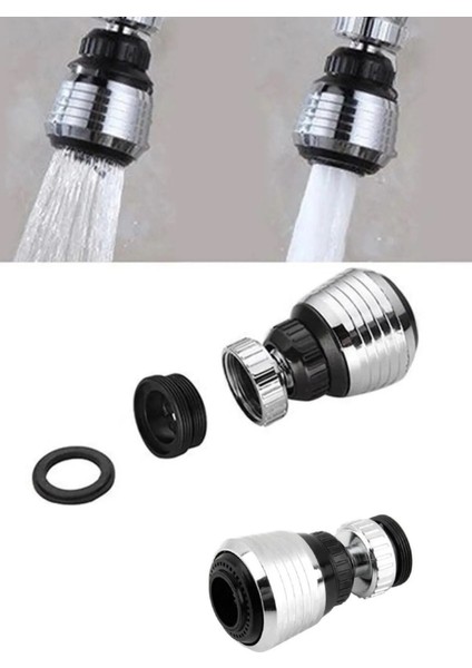 Mini Su Tasarruf Başlığı Batarya Ucu Döner Kafa Çeşme Ucu Su Tasarruf Başlığı 2 Yıl Cn modelleri