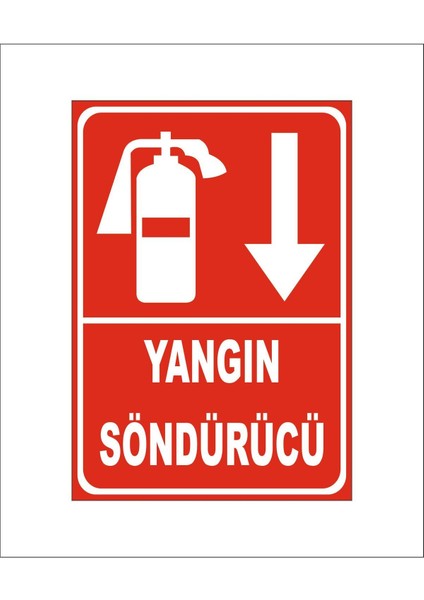 Yangın Söndürücü Levhası 25X35CM Pvc