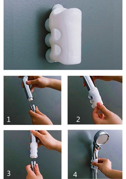 Silikon Vantuzlu Duş Başlığı Askısı Duş Ahize Tututcu Vidasız 7 Vantuzlu Tutucu Duş Başlığı Silikon modelleri