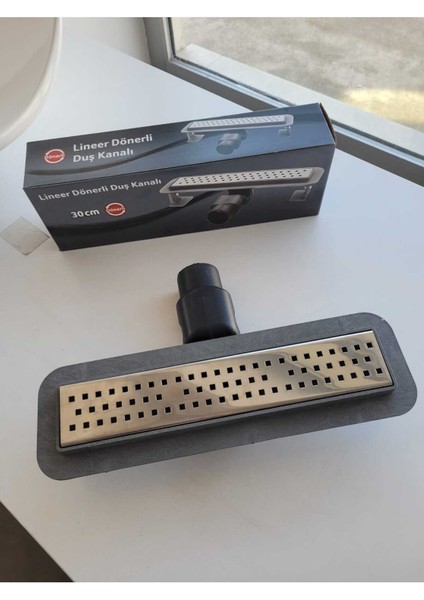 Lineer Duş Kanalı 30 cm 360 Derece Dönen Çıkışlı