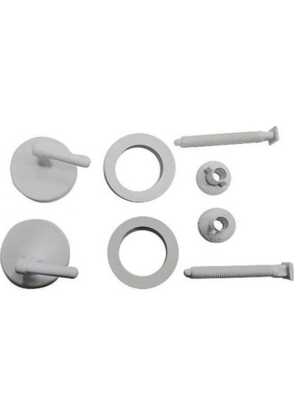 Klozet Kapak Vidası, Plastik Alttan Sıkmalı, Tüm Klozetler Ile Uyumlu Klozet Kapağı Vida Seti Klozet