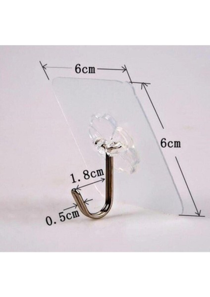 Şeffaf Yapışkan Askı Duvar Banyo Mutfak Dolap Havlu Askısı 1 Adet Beyaz fırsatları