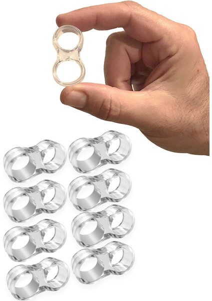 Kapı Kolu Stoperi 8'li Silikon Kapı Arkası Duvar Koruyucu Durdurucu Elastik Tampon Pencere Kolu Kulp