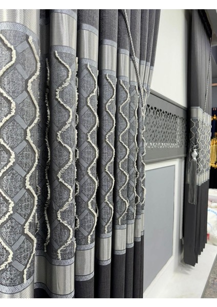 1-3 Sık Pile Pano Fon Perde, Piramit Model Tek Kanat Fon Perde