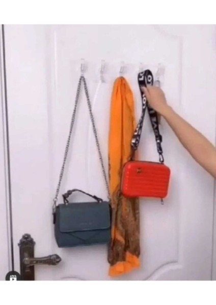 3 Adet Şeffaf Duvar Askısı Banyo Mutfak Kancası 5 Li Iz Bırakmayan Güçlü Yapışkanlı Turuncu Askı Set fırsatları