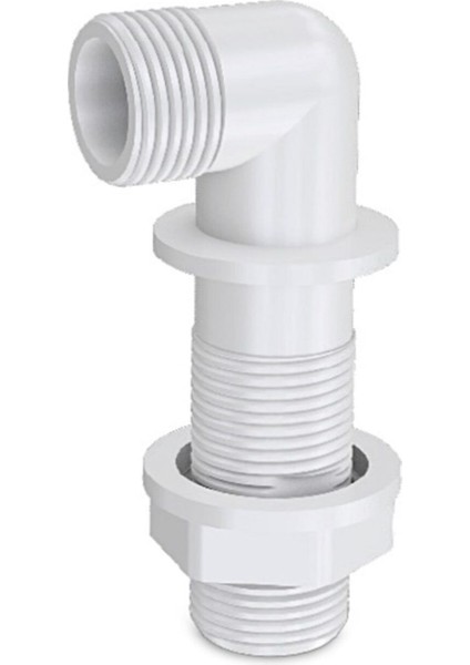 YT132 Klozet Temiz Su Flex Hortum Baglantı Ara Parça Dirseği Plastik 3/8-2ADET Tesisat Malzemeleri