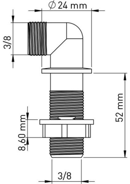 YT132 Klozet Temiz Su Flex Hortum Baglantı Ara Parça Dirseği Plastik 3/8-2ADET Tesisat Malzemeleri fiyatları