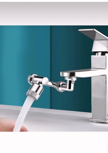 1080° Dönüşlü Her Köşeye Ulaşan Akrobat Mutfak ve Lavabo Bataryası /musluk Ucu Başlığı Gümüş Gri Pla fırsatları