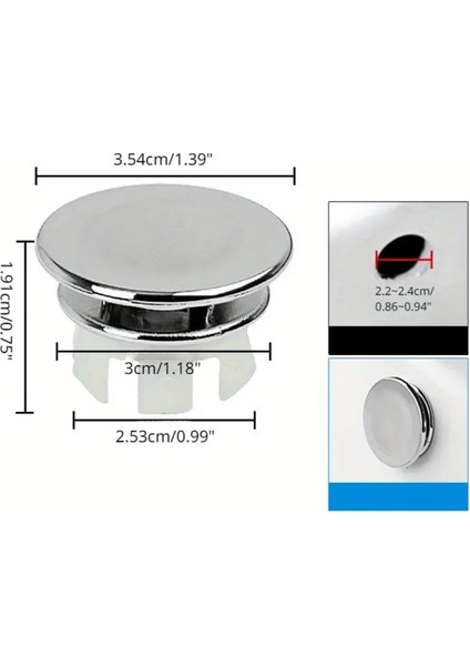 2 Adet Full Parlak Krom Mutfak Banyo Lavabo Taşma Halkası Drenaj Kapağı Lavabo Yüzüğü Krom Kaplama C fiyatları