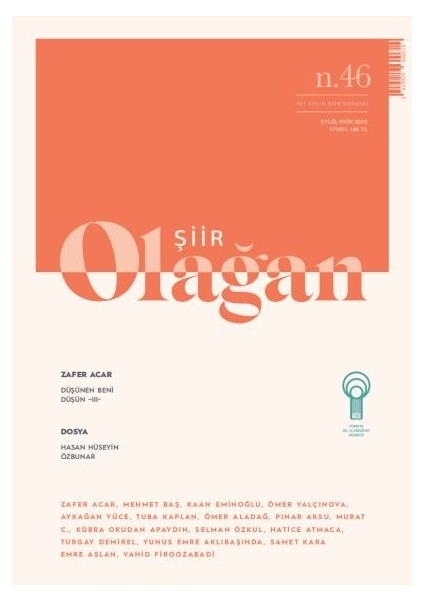 Olağan Şiir Dergi 46.sayı Eylül-Ekim 2025