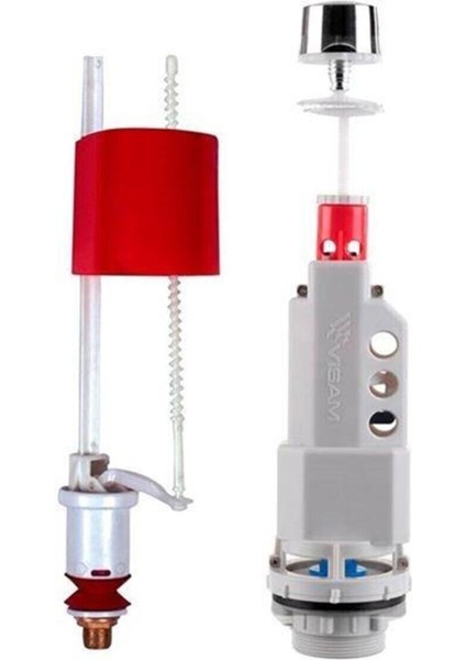 Teos Rezervuar Iç Takım 614-001 Basmalı Sistem Rezervuar Iç Takım Rezervuar Iç Takım 4 Yıl Beyaz Tr