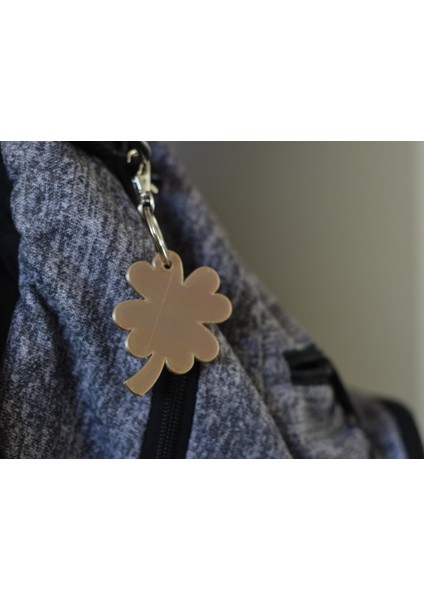 Shamrock (Dört Yaprak Yonca) Sırt Çantası/anahtarlık (Özelleştirilebilir Tasarım)