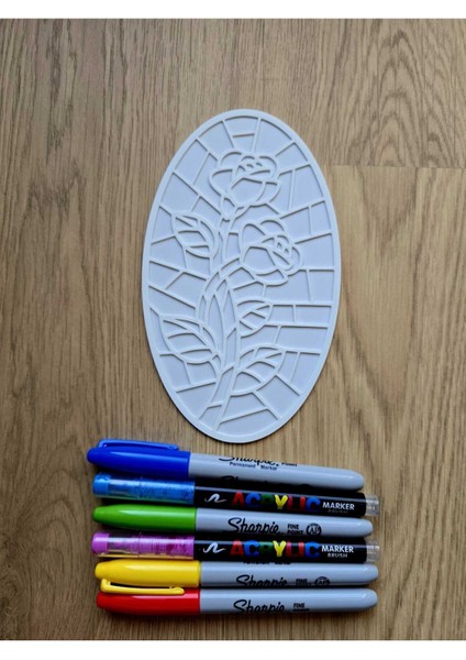 Iki Gül Vitray Paneli Dıy Renk Hayır Ams (Özelleştirilebilir Tasarım) modelleri