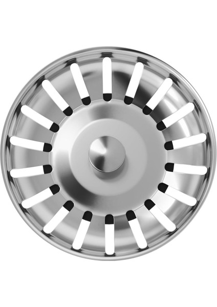 Çöpmak 8 cm Paslanmaz Çelik Lavabo Evye Gider Süzgeci Sifon Uyumlu Dayanıklı Filtre Eviye Taşma Yede