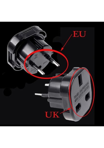Ingiliz Priz Çevirici Fiş Priz Dönüştürücü Siyah Tr fırsatları