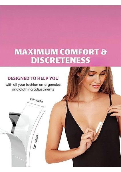 36 Parça Elbise Sabitleyici Bant Şeffaf Görünmez Çift Taraflı Dekolte Bandı Çift Taraflı Bant Şeffaf