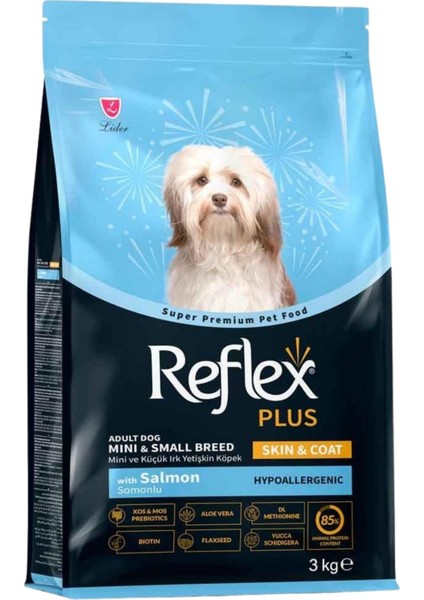 Plus Hipoalerjenik Deri ve Tüy Sağlığı Için Somonlu Küçük Irk Yetişkin Köpek Maması 3kg