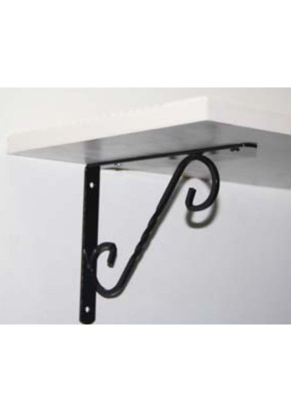 Ferforje Raf Altı No:1 Siyah 1 Adet Mobilya Bağlantı Elemanları Gri