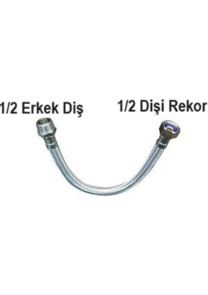 70 cm 1/2 1/2 Nipelli Flex Bağlantı Hortumu Tesisat Malzemeleri