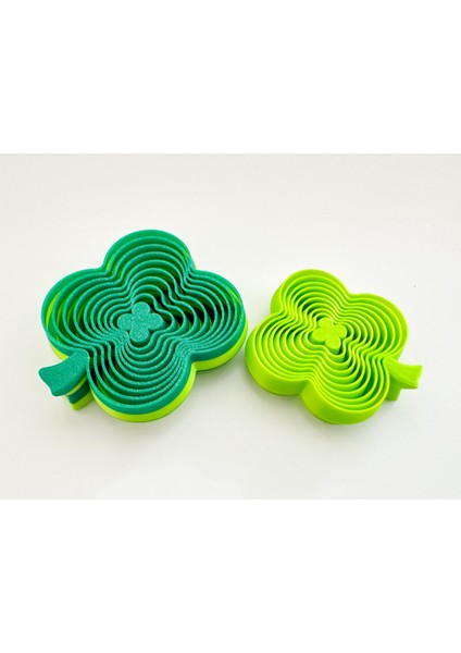 4 Yaprak Yonca Katmanlı Fidget Oyuncak (Özelleştirilebilir Tasarım)