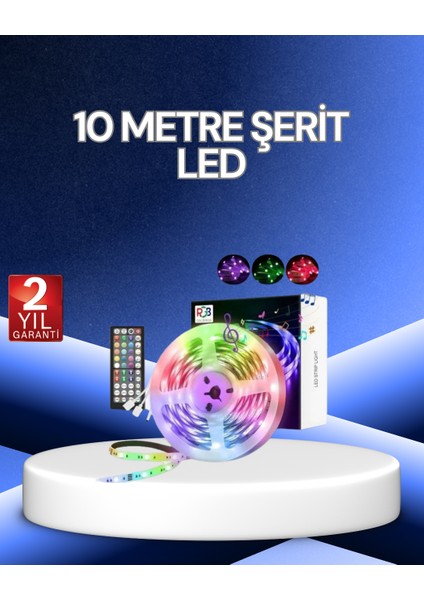 Resveq 10 Metre Smart Şerit LED Bluetooth Telefon Kontrollü USB Enerjili