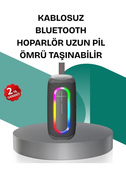 Resveq Renkli LED Işıklı Kablosuz Hoparlör IP67 Sertifikalı