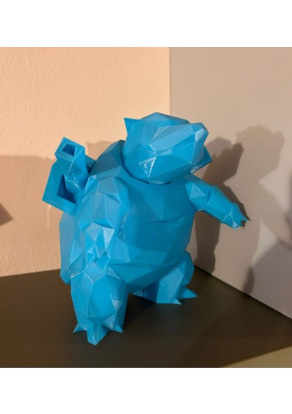 Düşük Poli Blastoise Pokemon