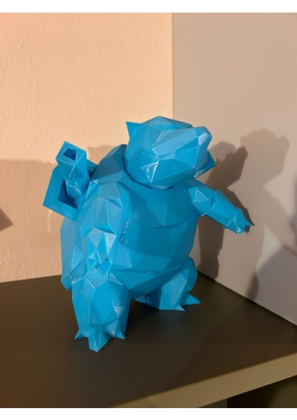 Düşük Poli Blastoise Pokemon