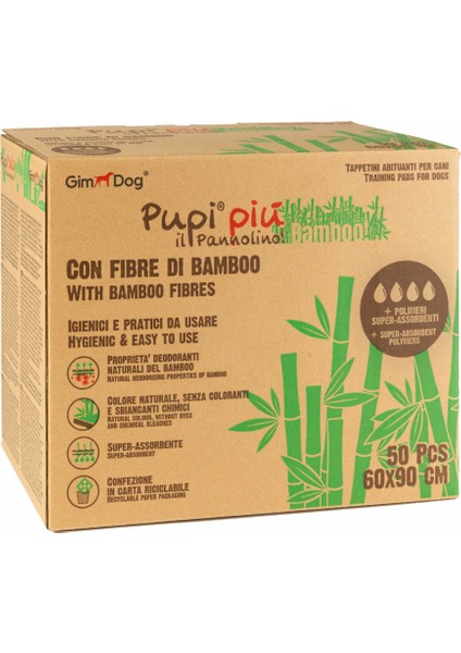 Pupi Piu Bamboo Köpek Çiş Eğitim Pedi 60X90CM (50'li)