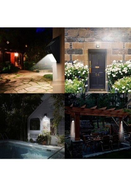 20 LED 3 Mod Hareket Sensörlü Güneş Enerjili Solar Duvar Lambası Cn fırsatları