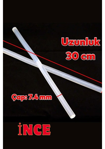 Mum Ince Sıcak Silikon Tabanca Mumu Çubukları 10 Adet Ince modelleri