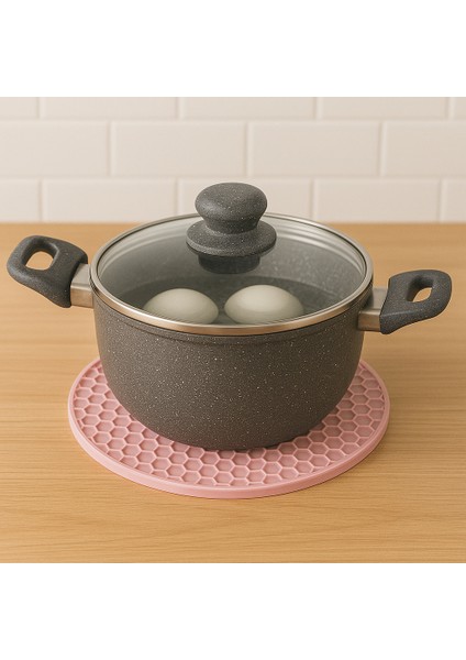 🧩 Silikon Bal Peteği Desenli Isıya Dayanıklı Yuvarlak Nihale (1 Adet)🍳 fırsatları