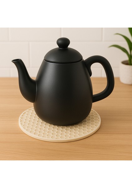 🧩 Silikon Bal Peteği Desenli Isıya Dayanıklı Yuvarlak Nihale (1 Adet)🍳